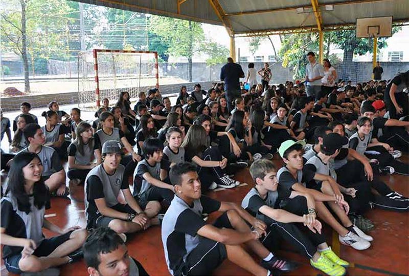 Encuentro deportivo en un colegio marista en Brasil.