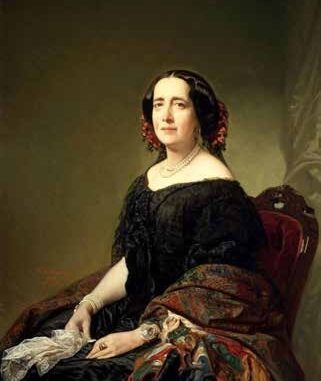 Gertrudis Gómez de Avellaneda (1814-1873). Óleo de Federico de Madrazo (1857).