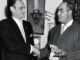 José Ignacio Rivero, último director del Diario de la Marina, y Gastón Baquero. 1960.