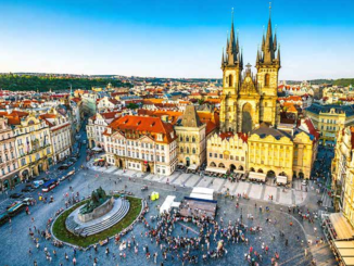 Plaza de la Ciudad Vieja, en Praga.